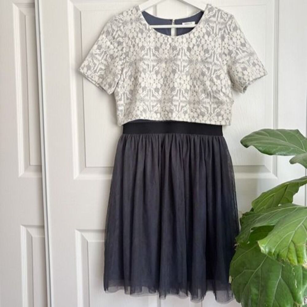 Anthropologie Weston Laced Tulle Dress Size S Fall Dress